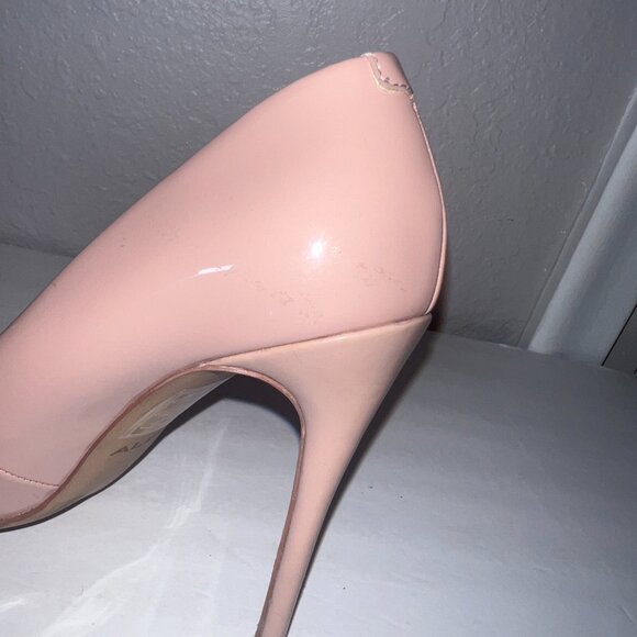 Aldo Stessy Point Toe Pump Heel Nude Pink Patent Leather - Picture 11 of 15